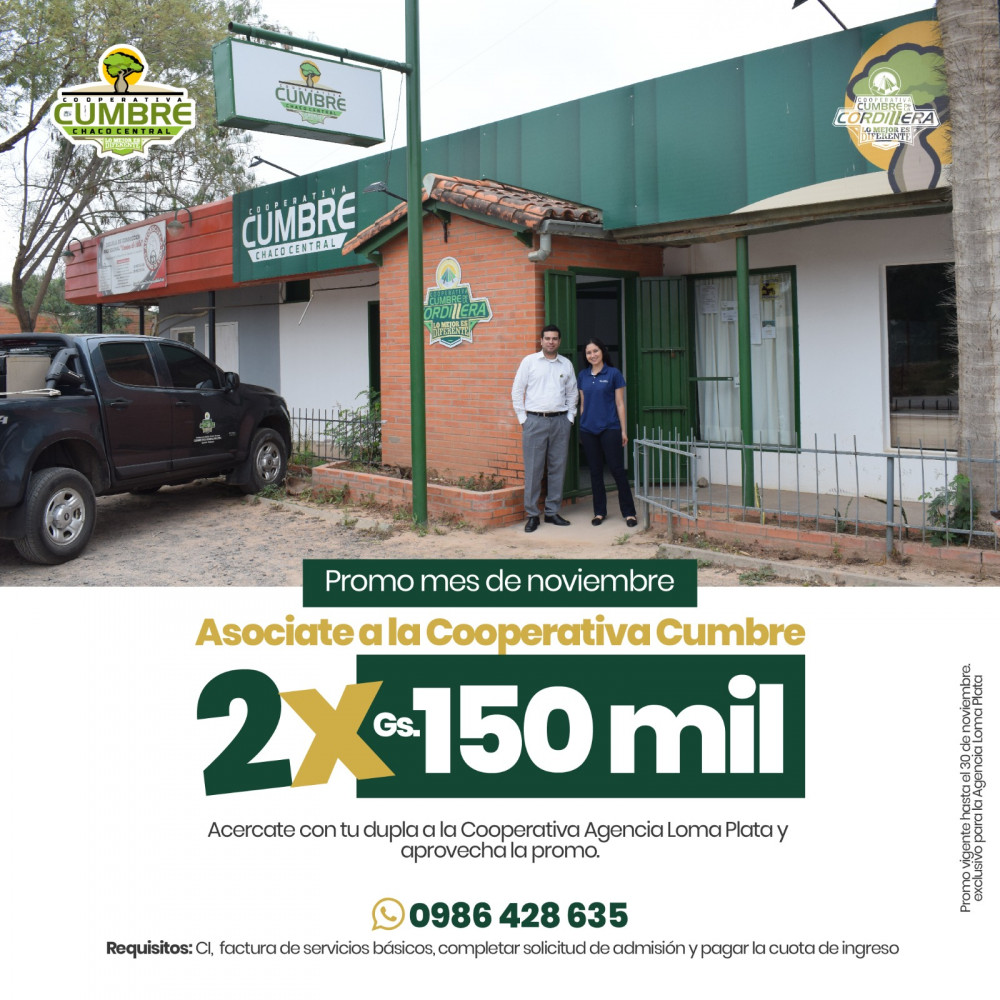 ¡Promo mes de noviembre de la Agencia del Chaco de la Cumbre!